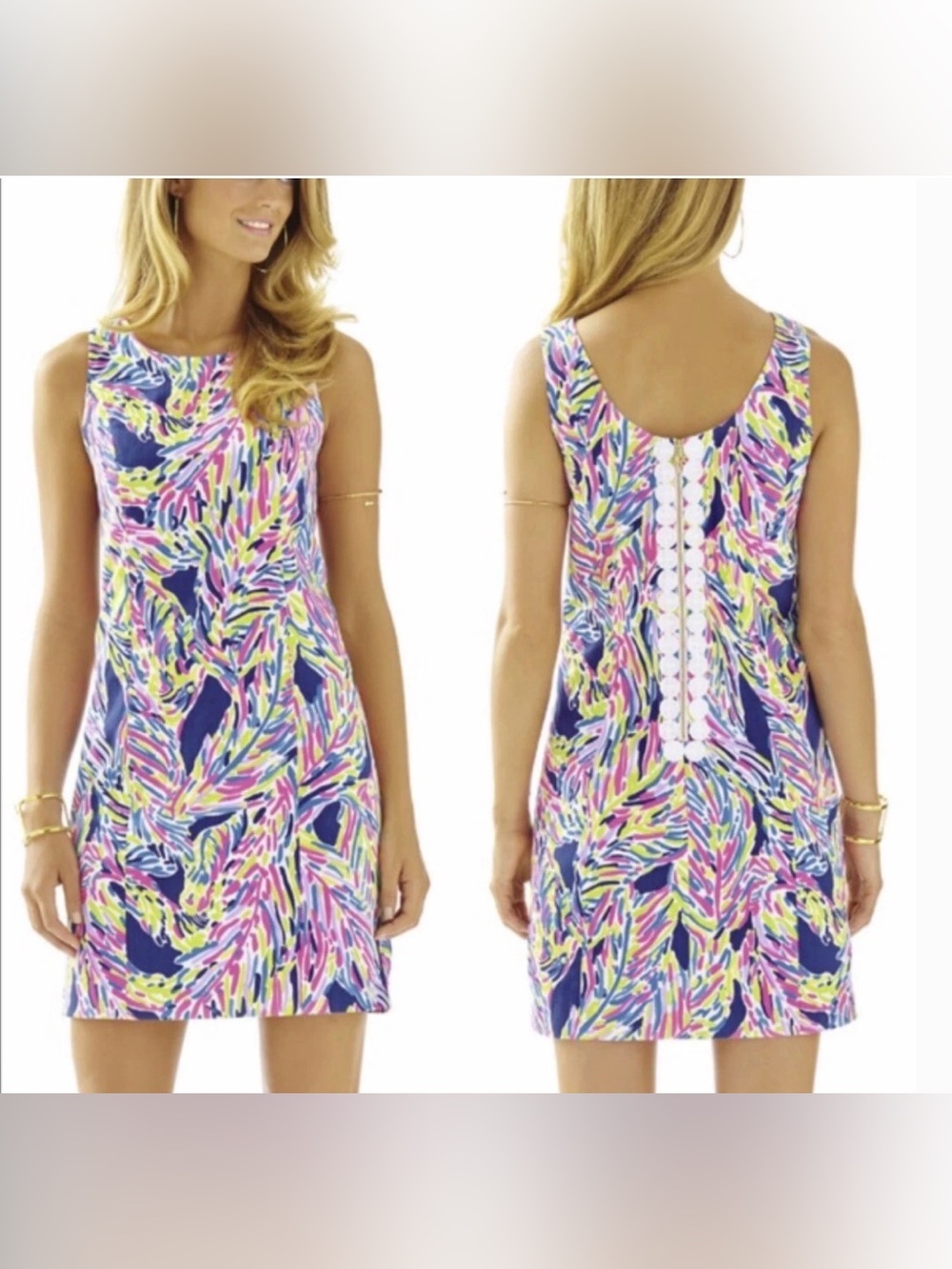 Lilly Pulitzer Cathy Shift Dress – “Indigo Palm Reader” – Size 6